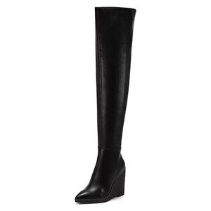 NEW Jessica Simpson Cassida Pointed Over Knee Thigh High Wedge Boots